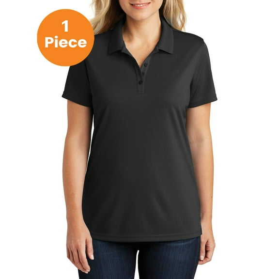 Port Authority LK110 Dry Zone UV Micro-Mesh Polo, Deep Black, 4XL, Womens Polo Shirts