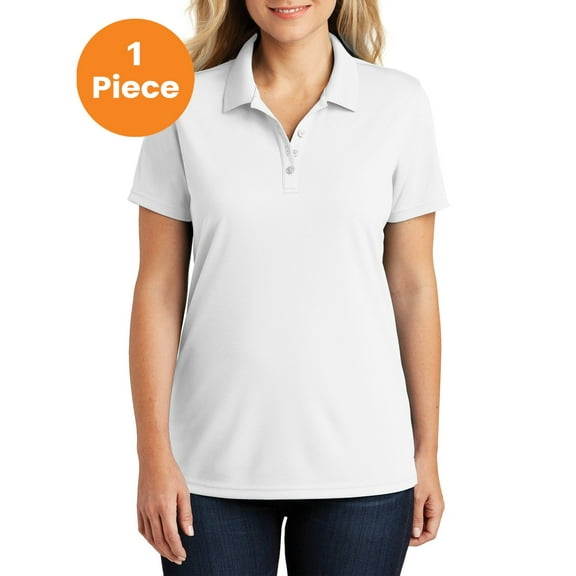 Port Authority LK110 Dry Zone UV Micro-Mesh Polo, White, 3XL, Womens Polo Shirts