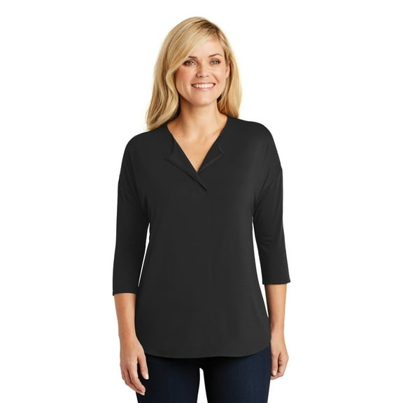 Port Authority LK5433 Ladies Concept 3/4-Sleeve Soft Split Neck Top, Womens Tops