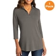 thumbnail image 1 of Port Authority LK5601 Ladies Luxe Knit Tunic, Sterling Grey, XS, Womens Clothing, Womens Tops, 1 of 1