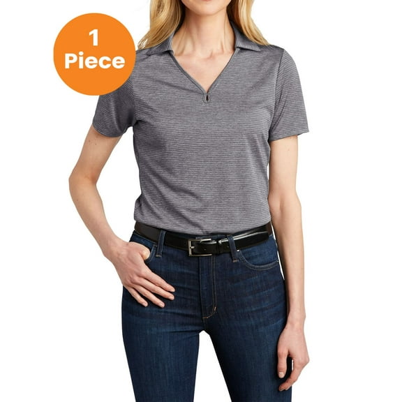 Port Authority LK585 Ladies Shadow Stripe Polo, Shadow Grey, 3XL, Womens Polo Shirts
