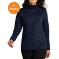 thumbnail image 1 of Port Authority LK595 Ladies Accord Stretch Fleece Full-Zip, Navy, XL, Womens Sweatshirts & Hoodies, 1 of 1