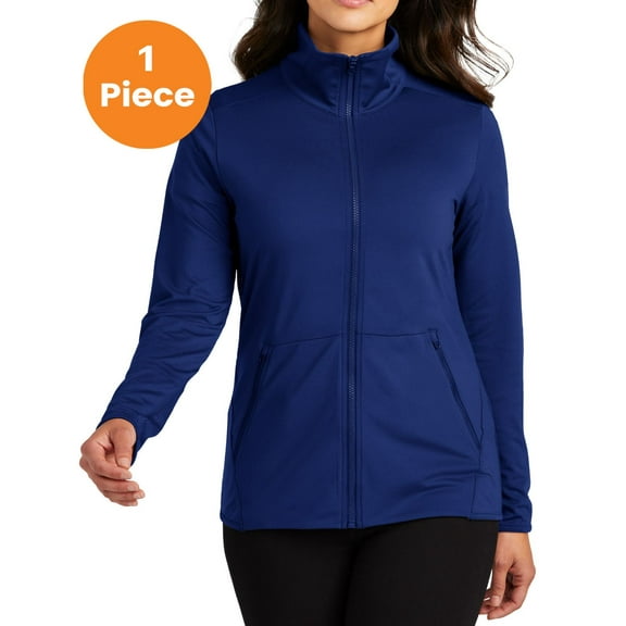 Port Authority LK595 Ladies Accord Stretch Fleece Full-Zip, Royal, XXL, Womens Activewear