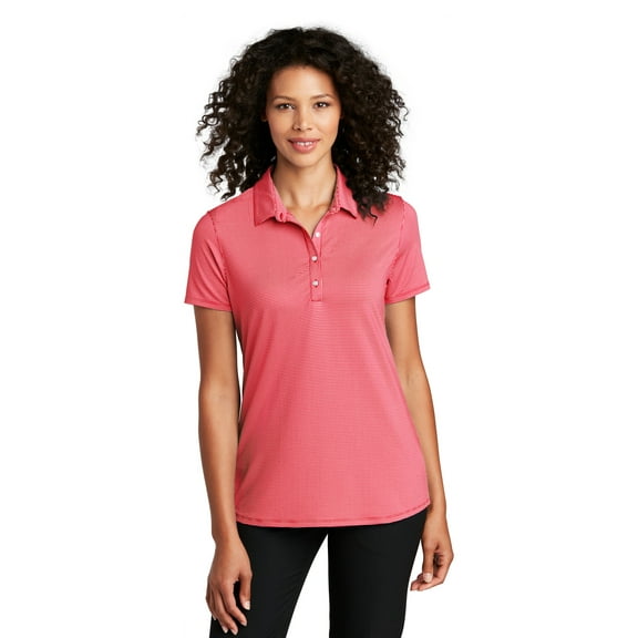 Port Authority LK646 Ladies Gingham Polo, Rich Red/ White, 3XL