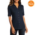 thumbnail image 1 of Port Authority LK682 Ladies City Stretch Top, River Blue Navy, XL, Womens Tops, 1 of 1