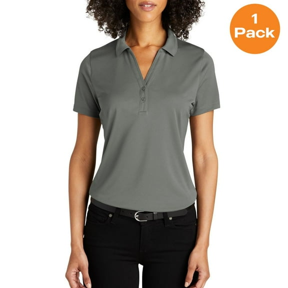 Port Authority LK863 Ladies Recycled Performance Polo, Smoke Grey, XXL, Womens Polo Shirts