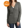 thumbnail image 1 of Port Authority LSW415 Ladies Marled Cardigan Sweater, Warm Grey Marl, S, Womens Workwear Sweaters, 1 of 1