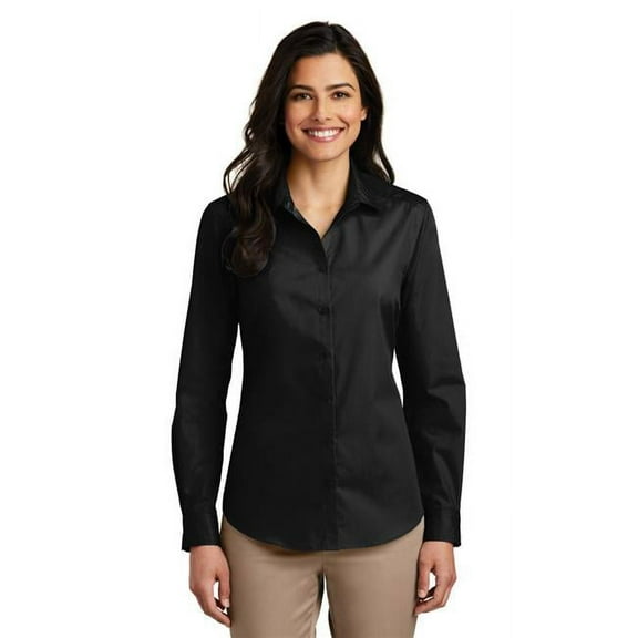 Port Authority LW100 Ladies Long Sleeve Carefree Poplin Shirt