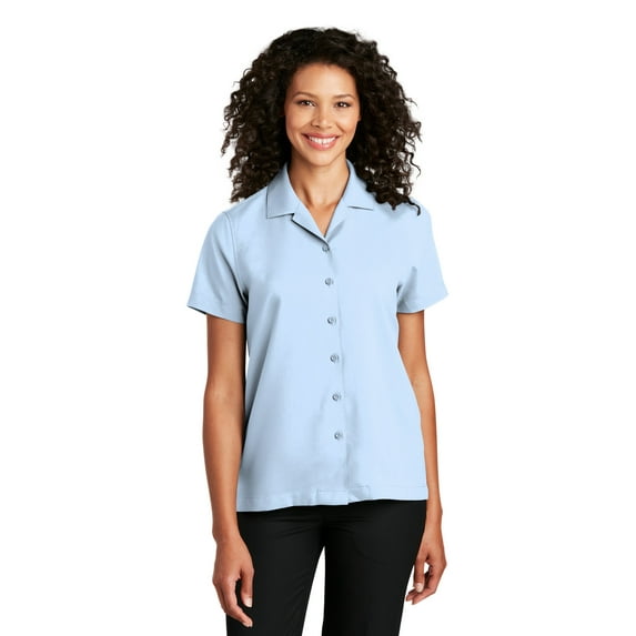Port Authority LW400 Ladies Short Sleeve Performance Staff Shirt, Cloud Blue, 4XL