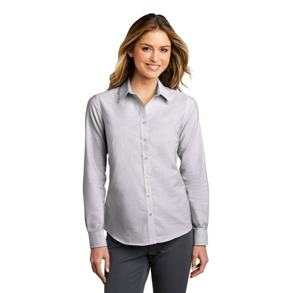 Port Authority LW657 Ladies Stripe Shirt, Womens Button Down Shirts