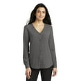 thumbnail image 1 of Port Authority LW700 Ladies Long Sleeve Button-Front Blouse, Womens Button Down Shirts, 1 of 1