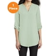 thumbnail image 1 of Port Authority LW701 Ladies 3/4-Sleeve Tunic Blouse, Misty Sage, M, Womens Clothing, Womens Tops, 1 of 1