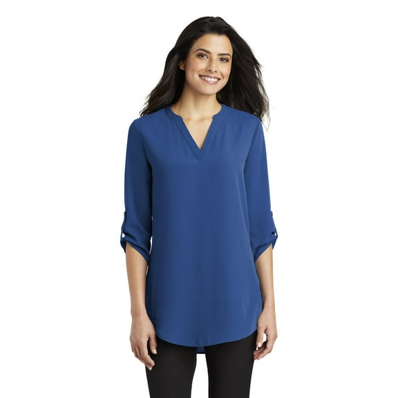 Port Authority LW701 Ladies 3/4-Sleeve Tunic Blouse, Womens Blouses