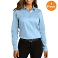 thumbnail image 1 of Port Authority LW808 Ladies Long Sleeve SuperPro React Twill Shirt , Cloud Blue, XXL, Mens Dress Shirts, 1 of 1