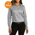 thumbnail image 1 of Port Authority LW808 Ladies Long Sleeve SuperPro React Twill Shirt , Gusty Grey, XS, Mens Dress Shirts, 1 of 1