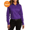 thumbnail image 1 of Port Authority LW808 Ladies Long Sleeve SuperPro React Twill Shirt , Purple, XS, Womens Button Down Shirts, 1 of 1