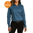 thumbnail image 1 of Port Authority LW808 Ladies Long Sleeve SuperPro React Twill Shirt , Regatta Blue, XL, Womens Button Down Shirts, 1 of 1