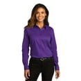 thumbnail image 1 of Port Authority LW808 Ladies Long Sleeve SuperPro React Twill Shirt , Strong Blue, S, Womens Button Down Shirts, 1 of 4