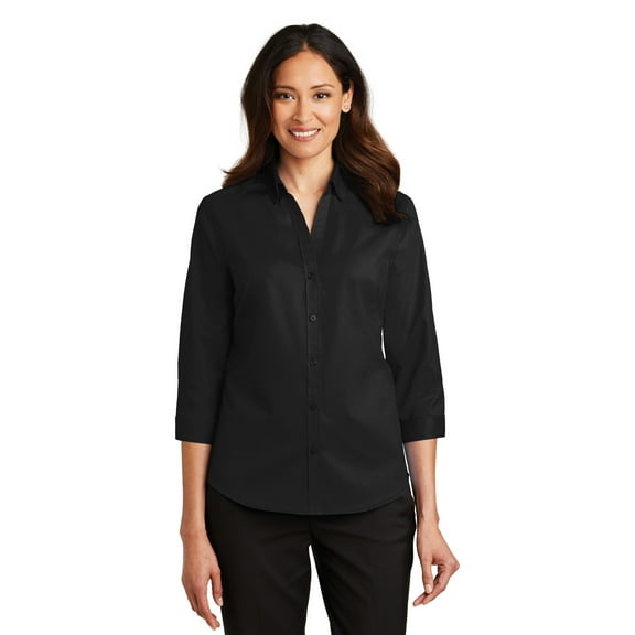 Port Authority Ladies 3/4-Sleeve SuperPro Twill Shirt-L665