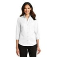 thumbnail image 1 of Port Authority Ladies 3/4 Sleeve SuperPro Twill Shirt-XS (White), 1 of 6