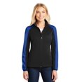 thumbnail image 1 of Port Authority Ladies Active Colorblock Soft Shell Jacket L718 - Deep Black/ True Royal - M, 1 of 6