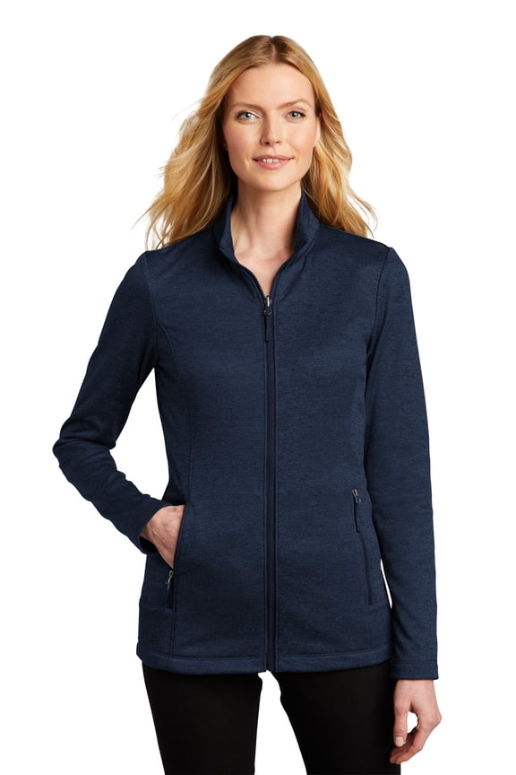 Ladies Collective Striated Fleece Jacket. L905