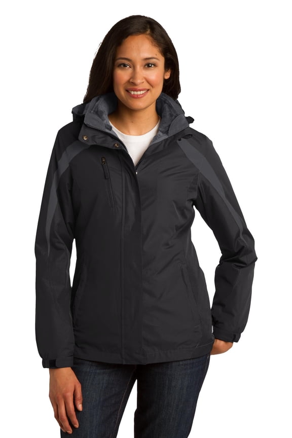Ladies Colorblock 3 in 1 Jacket-S (Black/ Black/ Magnet Grey)