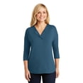thumbnail image 1 of Port Authority® Ladies Concept 3/4-Sleeve Soft Split Neck Top. LK5433, 1 of 1