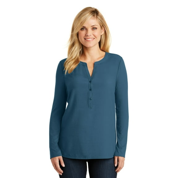 Port Authority Ladies Concept Henley Tunic, Tunic Tops