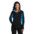 thumbnail image 1 of Port Authority Ladies Core Colorblock Soft Shell Jacket-3XL (Black/ Imperial Blue), 1 of 6