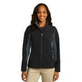 thumbnail image 1 of Port Authority Ladies Core Colorblock Soft Shell Jacket-S (Black/ Battleship Grey), 1 of 6
