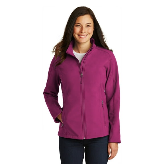 Port Authority Ladies Core Soft Shell Jacket-XS (Very Berry)