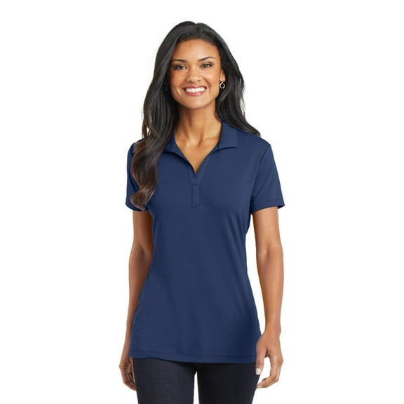Port Authority Ladies Cotton Touch Performance Polo-S (Estate Blue)