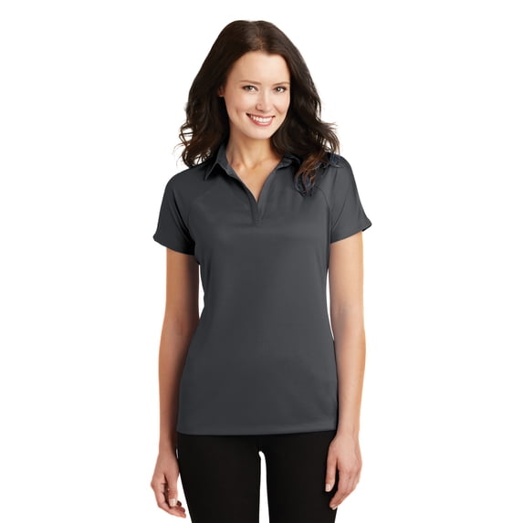 Port Authority Ladies Crossover Raglan Polo-L (Battleship Grey)