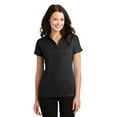 thumbnail image 1 of Port Authority Adult Female Women Plain Short Sleeves Polo Black Large, 1 of 2