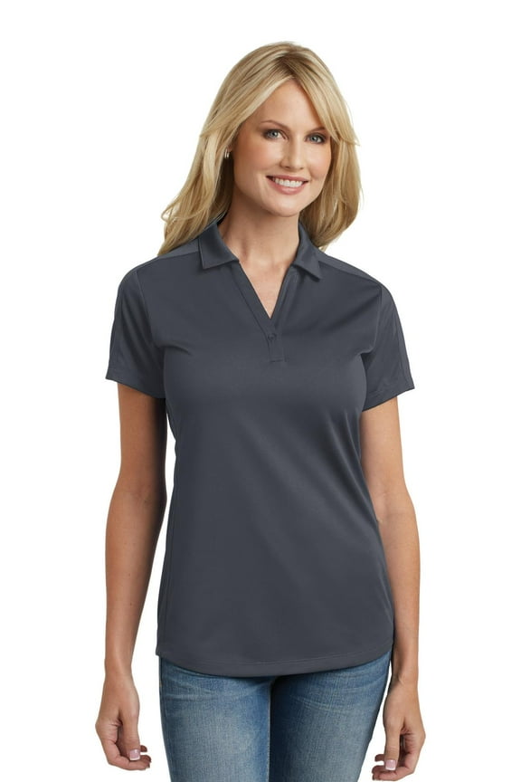 Ladies Diamond Jacquard Polo-M (Graphite)