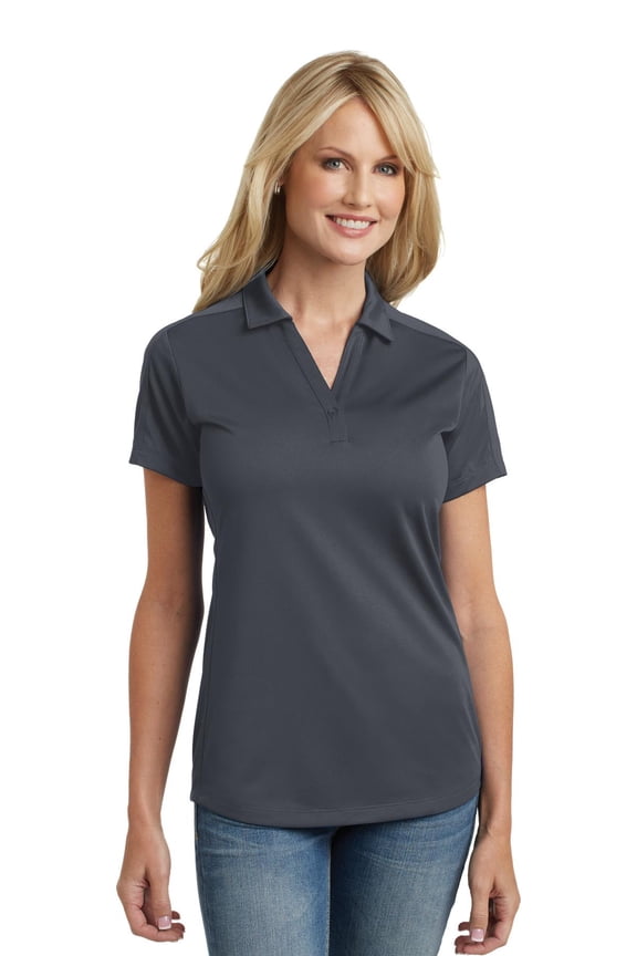 Ladies Diamond Jacquard Polo-XL (Graphite)