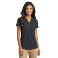 thumbnail image 1 of Port Authority Ladies Dry Zone Grid Polo-S (Battleship Grey), 1 of 6