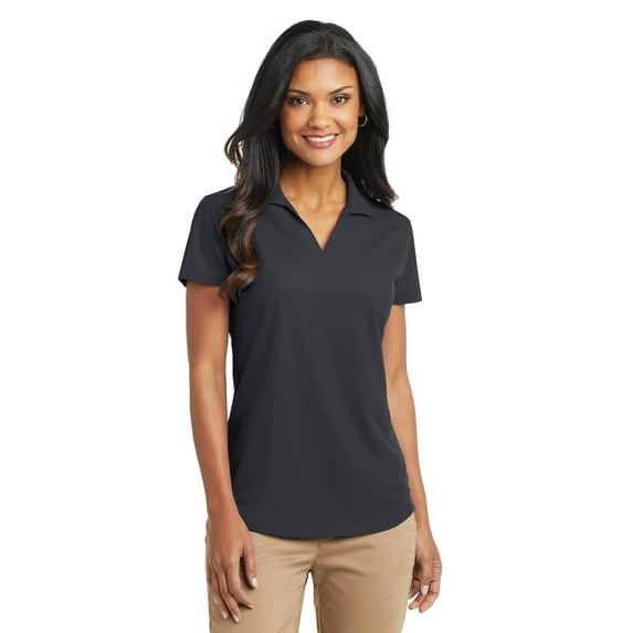 Port Authority Ladies Dry Zone Grid Polo-S (Battleship Grey)