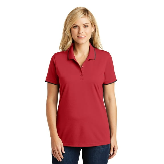 Port Authority Ladies Dry Zone UV Micro-Mesh Tipped Polo. LK111