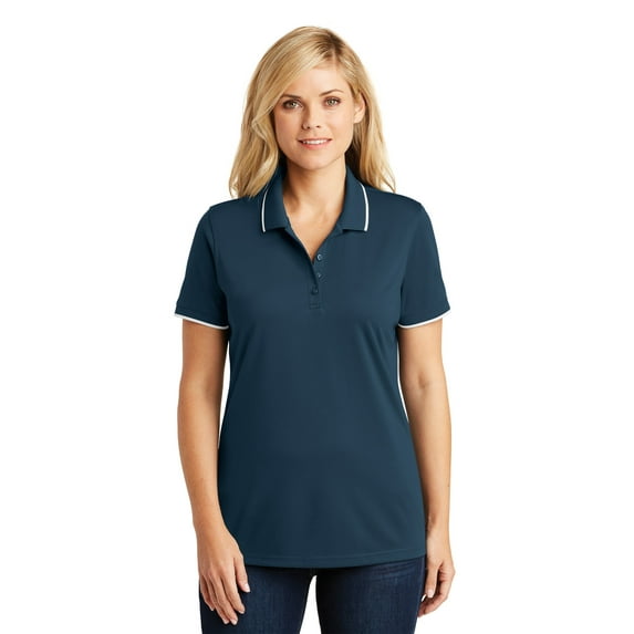 Port Authority Ladies Dry Zone Uv Micro-Mesh Tipped Polo