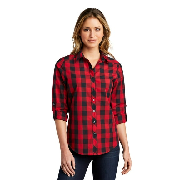 Port Authority Ladies Everyday Plaid Shirt. LW670