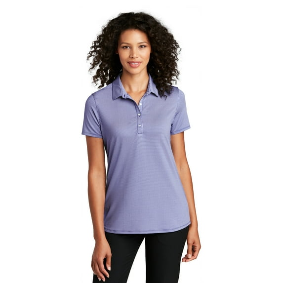 Port Authority Ladies Gingham Polo LK646 - 3XL True Navy/ White