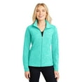 thumbnail image 1 of Port Authority Ladies Heather Microfleece Full Zip Jacket-2XL (Aqua Green Heather), 1 of 6
