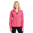 thumbnail image 1 of Port Authority Ladies Heather Microfleece Full Zip Jacket-2XL (Pink Raspberry Heather), 1 of 6