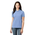 thumbnail image 1 of Port Authority Ladies Heavyweight Cotton Pique Polo-4XL (Light Blue), 1 of 6