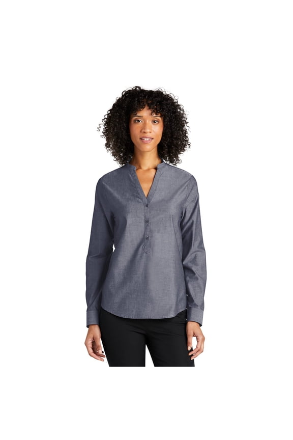Ladies Long Sleeve Chambray Easy Care Shirt LW382