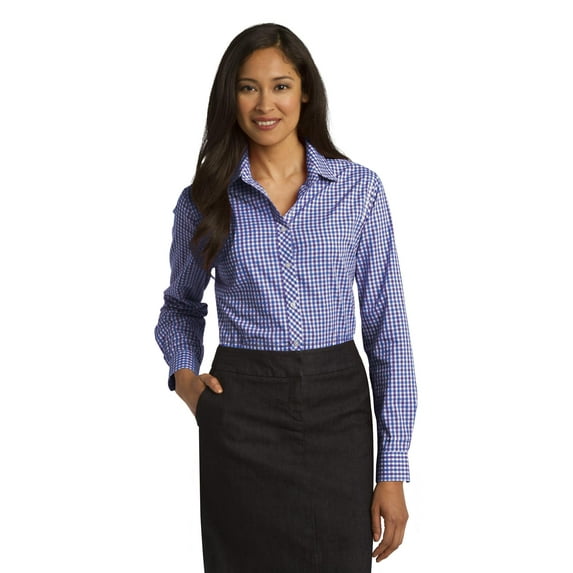 Port Authority Women's Long Sleeve Gingham Easy Care Shirt L654
