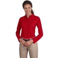 thumbnail image 1 of Port Authority Ladies Long Sleeve Silk Touch Polo, 1 of 1