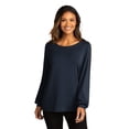 thumbnail image 1 of Port Authority LK5600 Ladies Luxe Knit Jewel Neck Top, River Blue Navy, S, 1 of 5